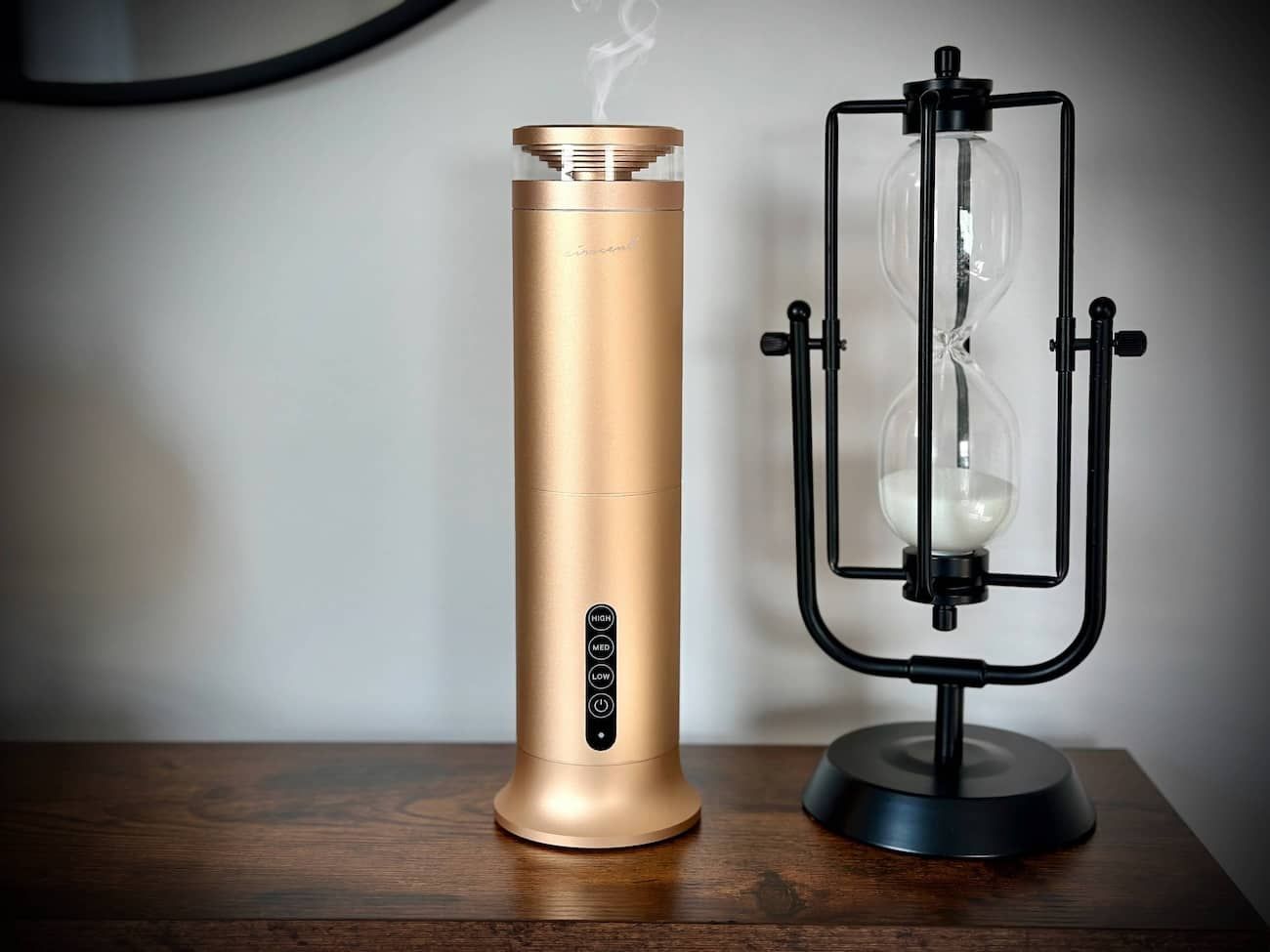 Brushed Gold Diffuser on Table